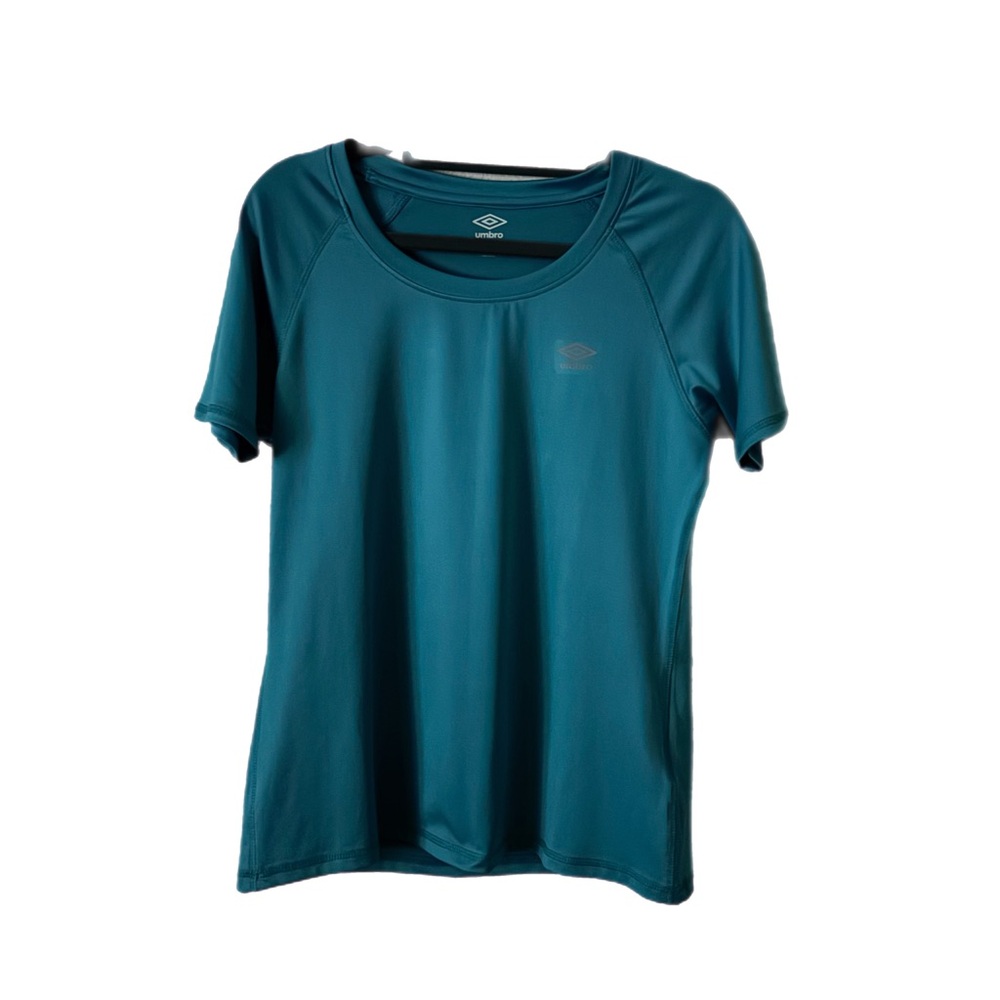 Umbro Womens T-shirt Size S Blue Stretchy Activewear Top